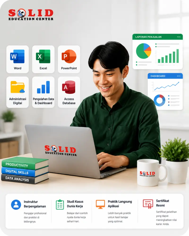 Kursus Microsoft Office dan Administrasi Digital Bersertifikat Solid Education